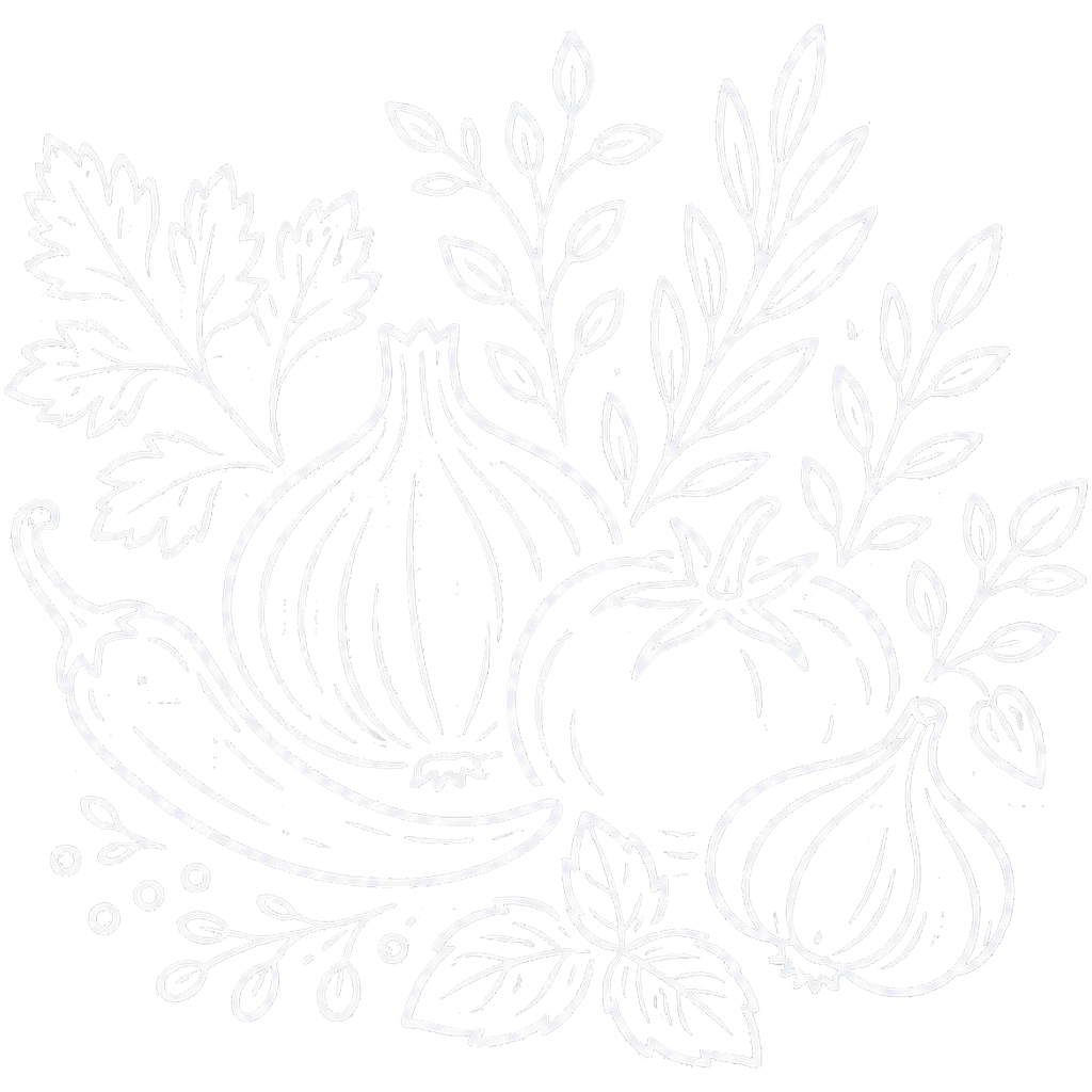 Fresh vegetables and herbs used in Mr. Kabab dishes