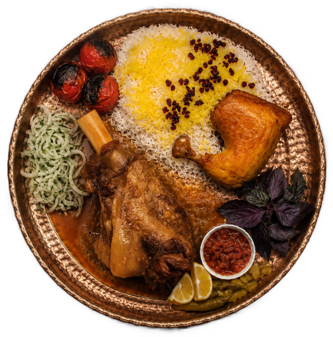 Traditional Persian rice dishes served at Mr. Kabab