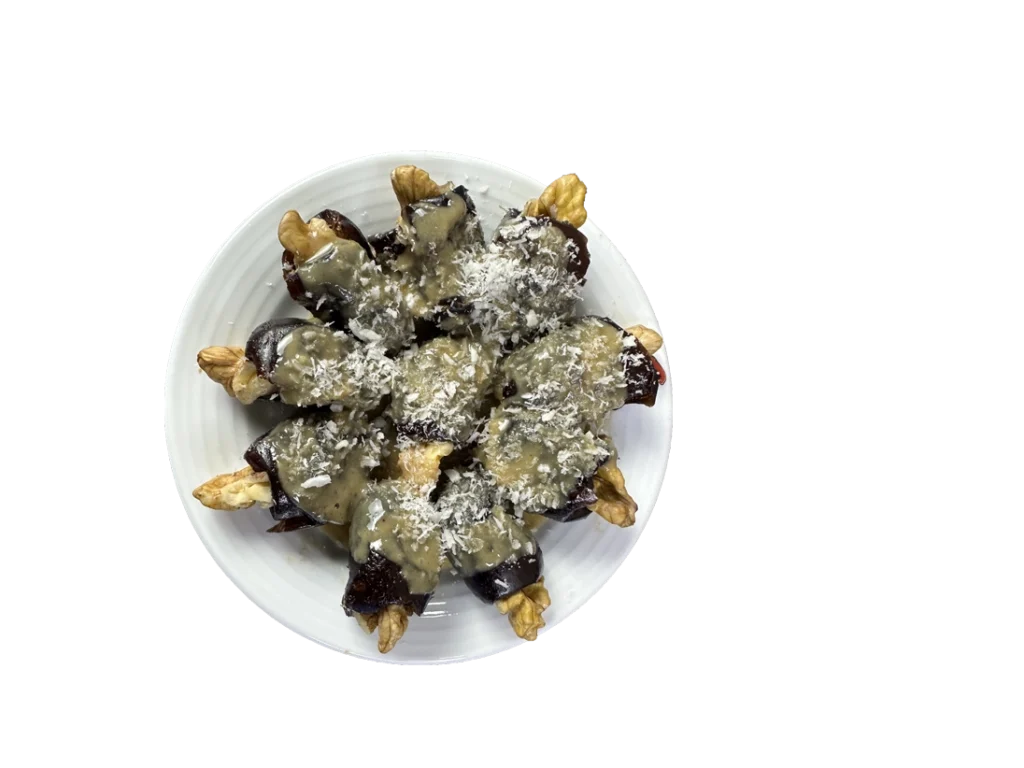 Stuffed Dates with Walnuts & Tahini